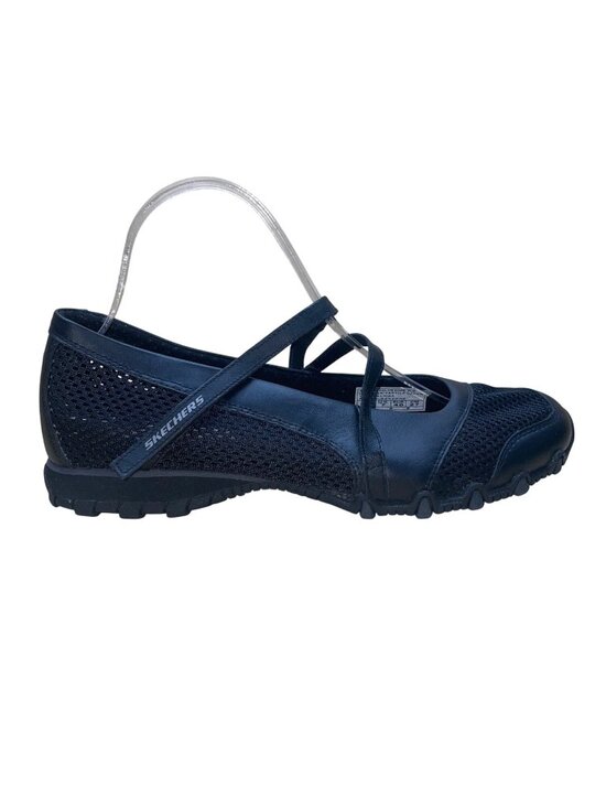 Skechers Shoes - Skechers Women’s Black Leather & Textile Blend Mary Jane Style Shoes Size 10